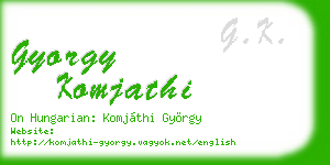 gyorgy komjathi business card