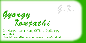 gyorgy komjathi business card